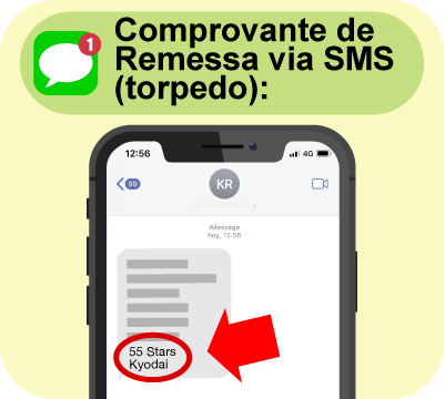Comprovante de remessa via SMS