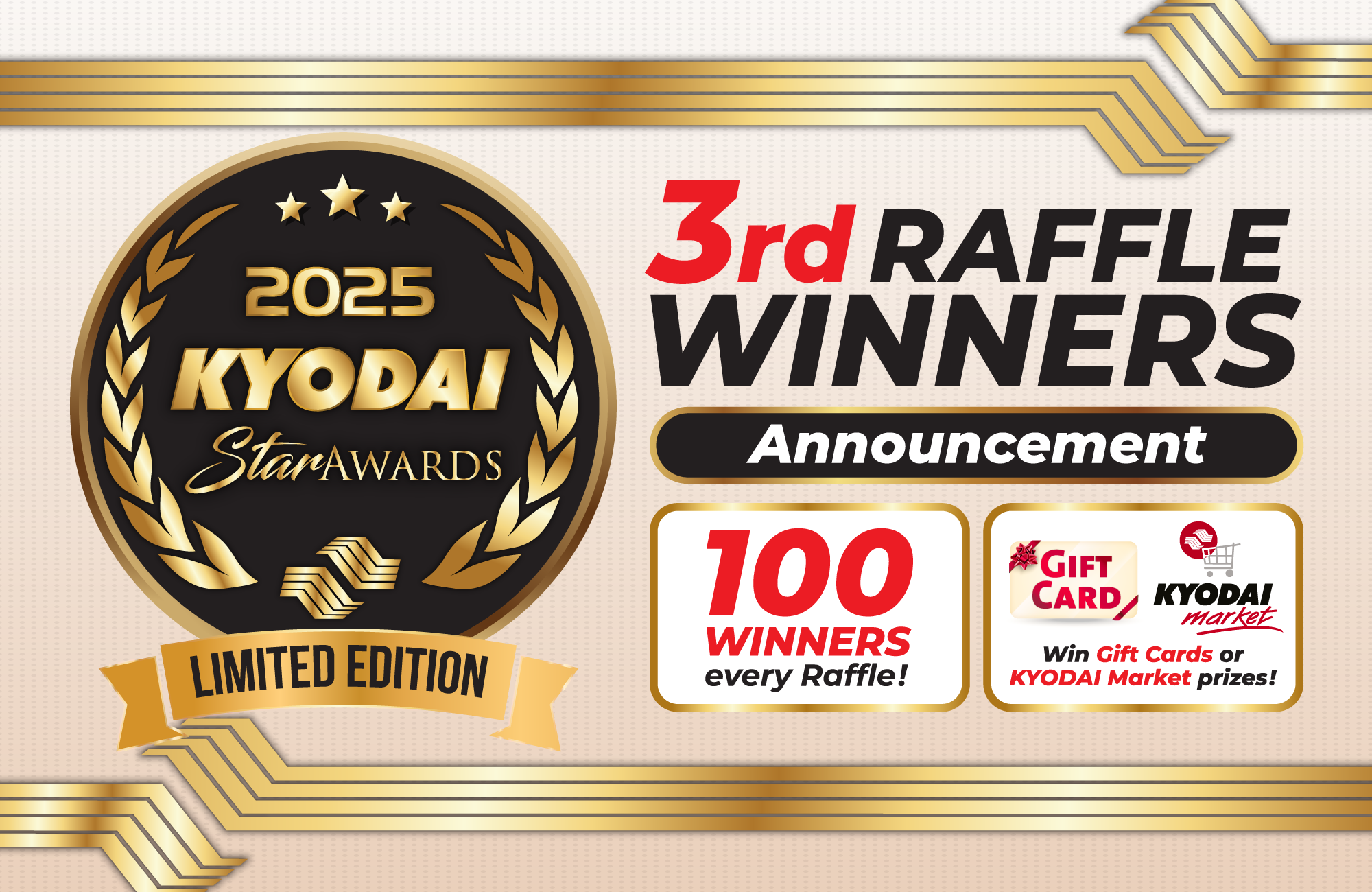 KYODAI STAR AWARDS 2025 - 3rd Raffle WINNERS